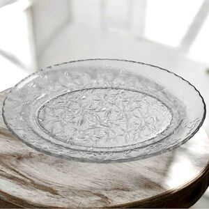 Princess House Fantasia 18" Oval Crystal Glass Platter